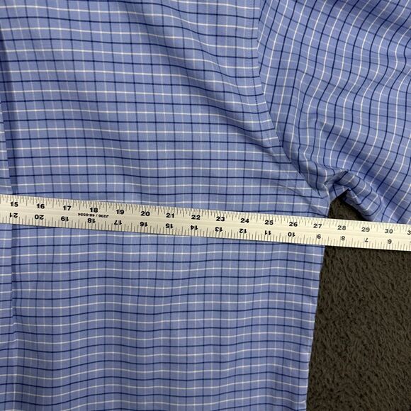 Brooks Brothers Shirt Mens XL Blue Check Oxford Button Down Stretch Preppy - Picture 10 of 13